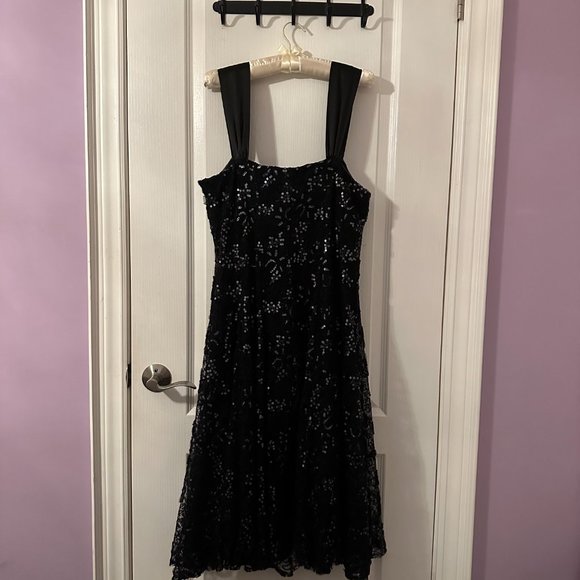 Jaques Vert Sequin Black Dress (Size 16) - Picture 7 of 16